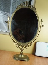 Vintage brass vanity - vintage, mirror