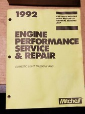 1992 MITCHELL ENGINE PERFORMANCE SERVICE MANUAL Domestic Light Truck / Vans