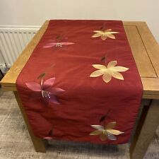 Double Sided Bed Runner - Red and Gold - 2.6 X 62cm