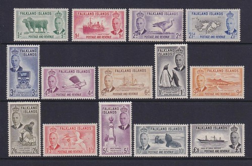 Falkland islands 1952 set - islands, mm