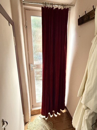 Vintage lined velvet curtain - vintage,
