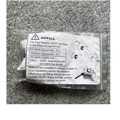 Flue damper kit - flue, heating