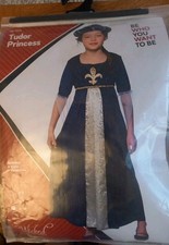 Wicked Costumes Tudor Princess Girl's Fancy Dress Costume + Headress- 8-10. VGC