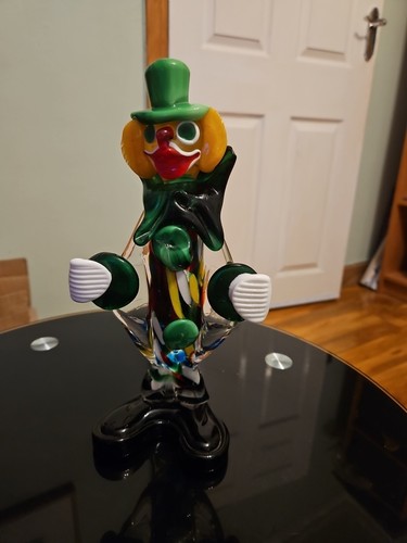 Murano glass clown collectable - glass,