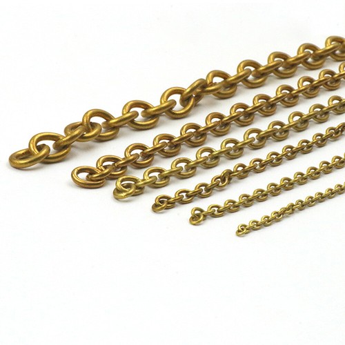 Solid brass chain 14mm width - brass, 4-14mm