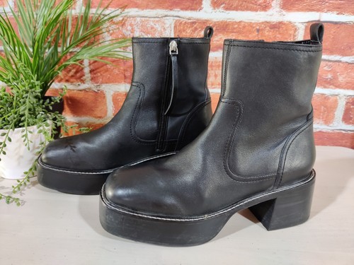 Topshop black platform boots - topshop,