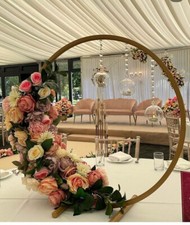 Gold OR White Metal Hoop Home