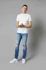 DML Jeans Wicker Slim Fit Jeans In Bright Blue