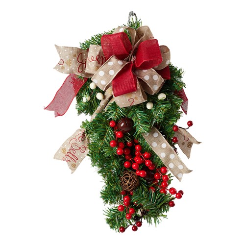 Christmas teardrop wreath door - christmas,