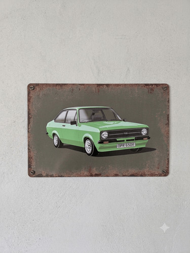 Ford escort mk2 green retro - escort,