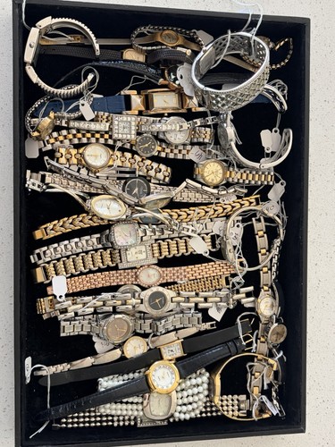 Huge vintage watch lot gold - vintage,