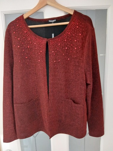 Red cardigan jacket - red, cardigan/jacket