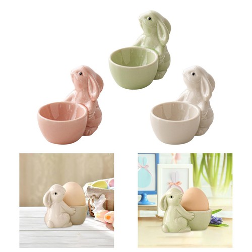 Ceramic egg cup easter bunny - egg,