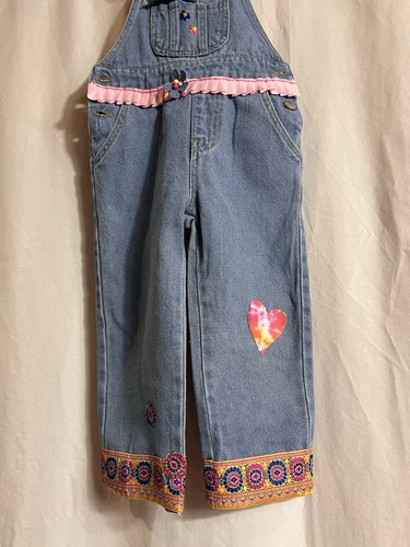 Upcycled girls blue denim - 4t,