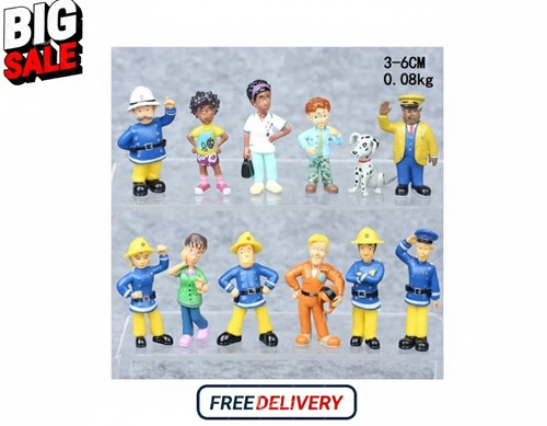 12pcs fireman sam figures - 12pcs,