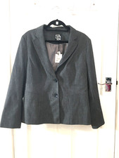 Debenhams suit jacket size 16, grey shoulder padding, button front