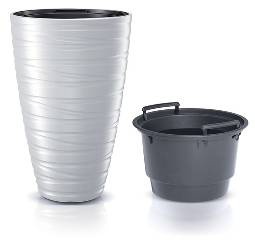 Round tall plant pot elegant - round,