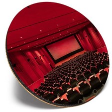 Round Single Coaster  - Cinema Seating Movie Theatre Film  #44616