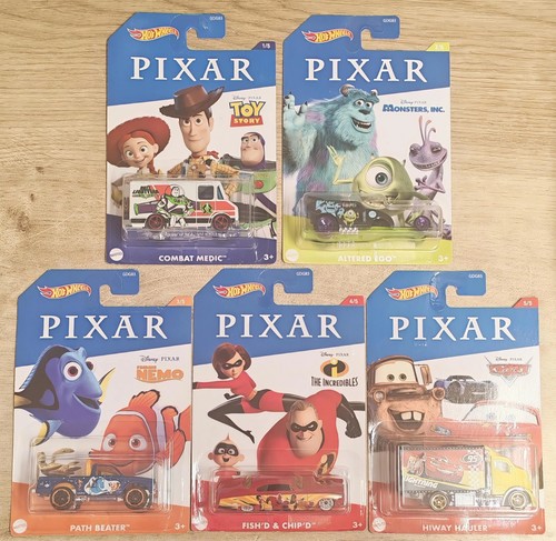 Hot wheels disney pixar 5car - -,