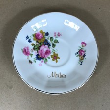Vintage Argyle Bone China Mother Saucer Mothers Day Gift