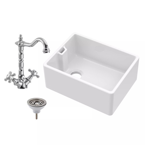 Fireclay 595mm bowl belfast - bowl,