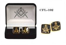 Masonic Cufflinks Gold Tone &