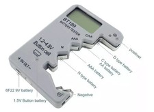 Universal Battery Tester for    AA  AAA   C   D   & 1.5v Button Cell - BLACK