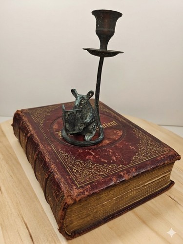 Antique style brass mouse - style,