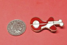 GUITAR SHAPED ENAMEL BADGE