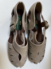 Clifford James Ladies Leather Closed Toe Buckle Sandals - Beige - UK 6 - EU 39