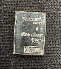 1g Valcambi .999 Fine Silver Bar