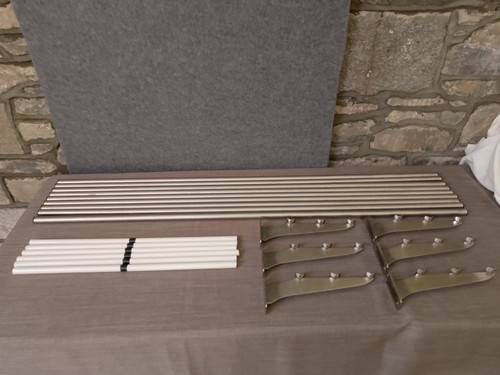 Piped stainless steel shelf - stainless,