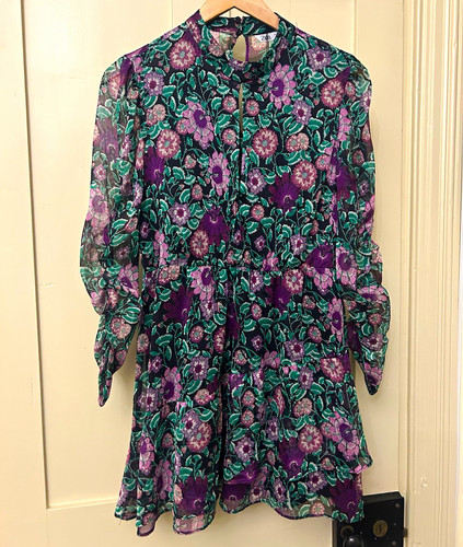 Zara floral chiffon shift - zara,