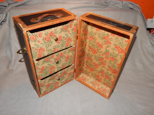 Vintage wardrobe steamer trunk - vintage,