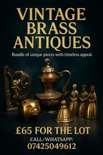 Collection of Vintage & Antique 8x Brass & Metal Bells 14cm - 8cm Heights