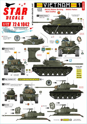 Star decals a1042 - decals,, vietnam