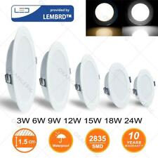 LED Ceiling Light Recessed Ultra Slim Panel Down Lights Round Bathroom Spot Lamp