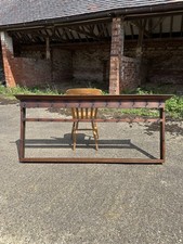 Antique Oak Country Farmhouse Plate Rack & Hooks Kitchen Pantry Larder Shelves