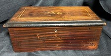 Antique Inlaid Wooden Box Wood