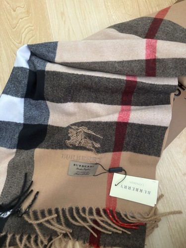 Burberry check cashmere scarf - check,