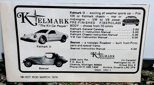 1976 kelmark engineering - engineering, kit