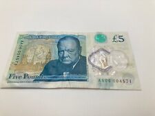 AA06 004571 - £5 FIVE POUND POLYMER NOTE - LOW SERIAL NUMBER RARE CIRCULATED