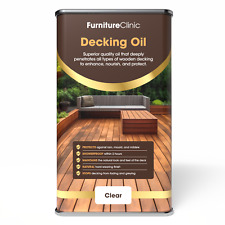 Clear Decking Oil 5L Restore & Enhance Wood Deck UV Protection & Quick Drying