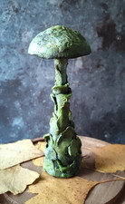 Moss Green Mushroom Sculpture