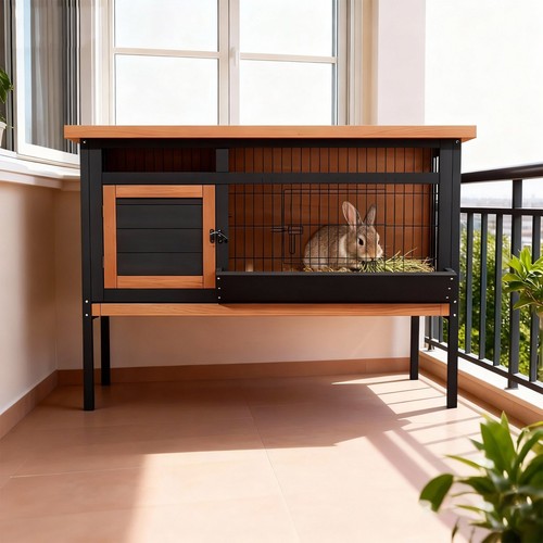 Wooden rabbit hutch - wooden,