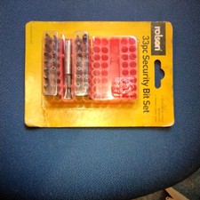 Rolson 33pc x 25mm Security Bit Set - Tamperproof, Hex Key, Tri Wing 30629