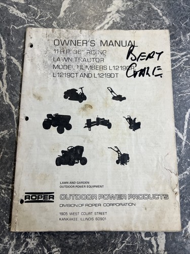Vintage owners manual lawn - vintage,