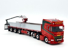 DAF XF SH 6x2 twin steer brick trailer 3 axle "JP de Bruijn" WSI truck models