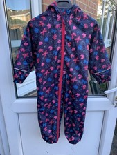 Mountain Warehouse . Girl’s Navy Blue Snowsuit.Butterfly Design.Age 18-24 Months