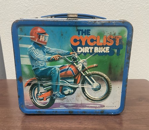 The cyclist metal lunchbox - metal,